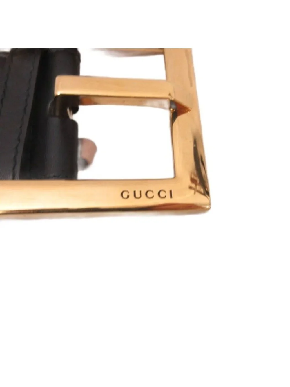 Gucci Wide Belt Calf Hair Leopard Square Buckle